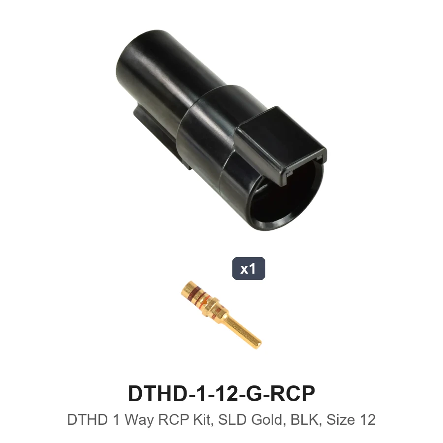 DTHD Size 12 Receptacle Kit Gold - DTHD-1-12-G-RCP