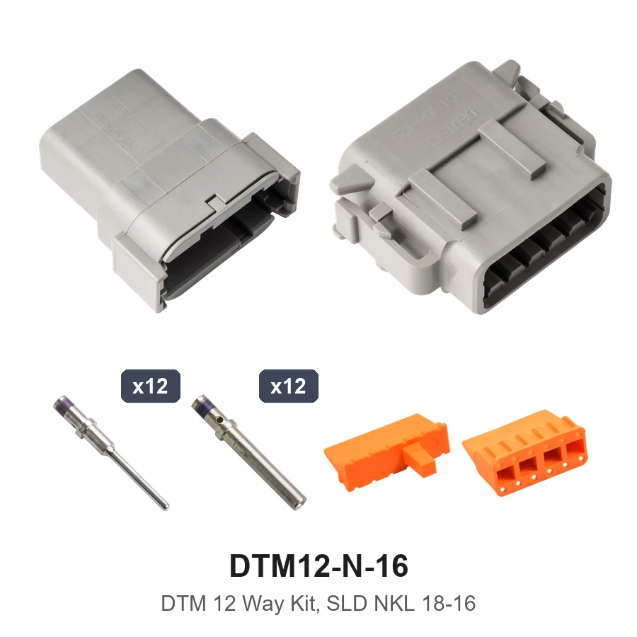 DTM 12 Way Nickel Solid 18-16 - DTM12-N-16