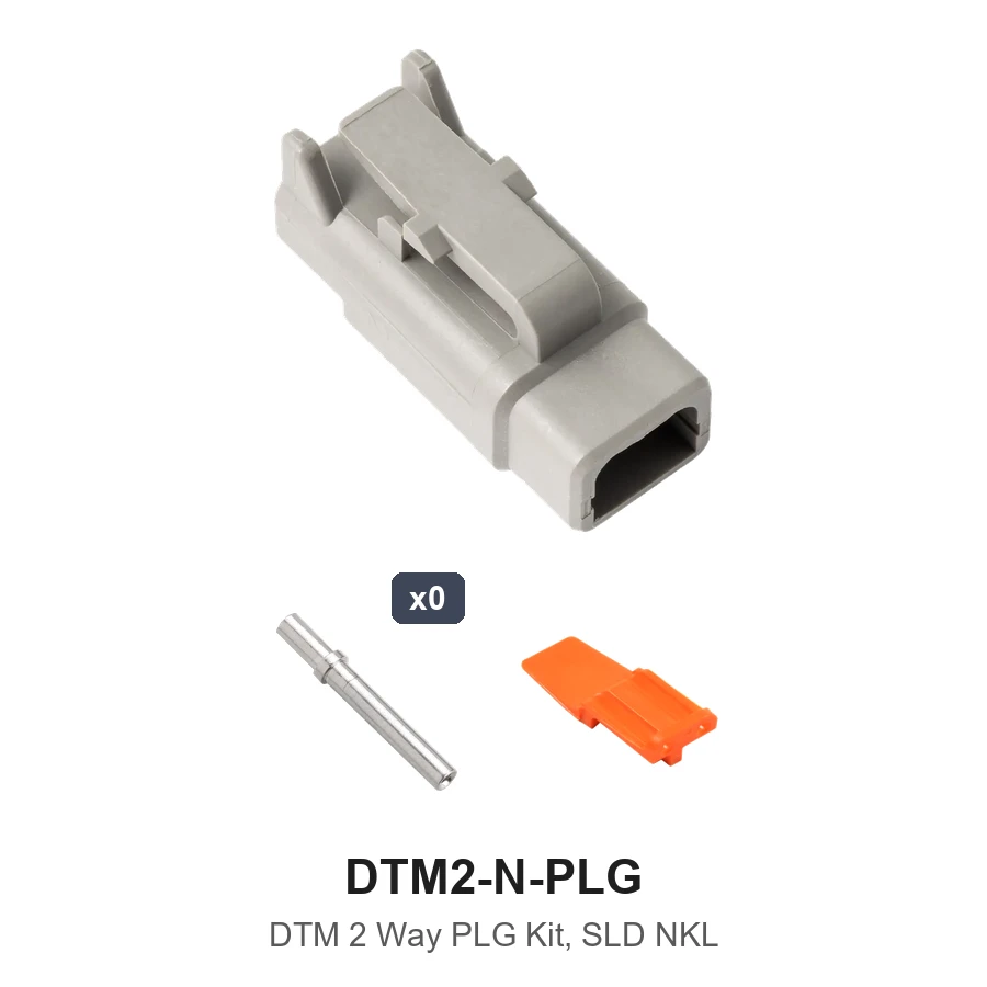 DTM 2 Way Plug Kit Nickel Solid - DTM2-N-PLG