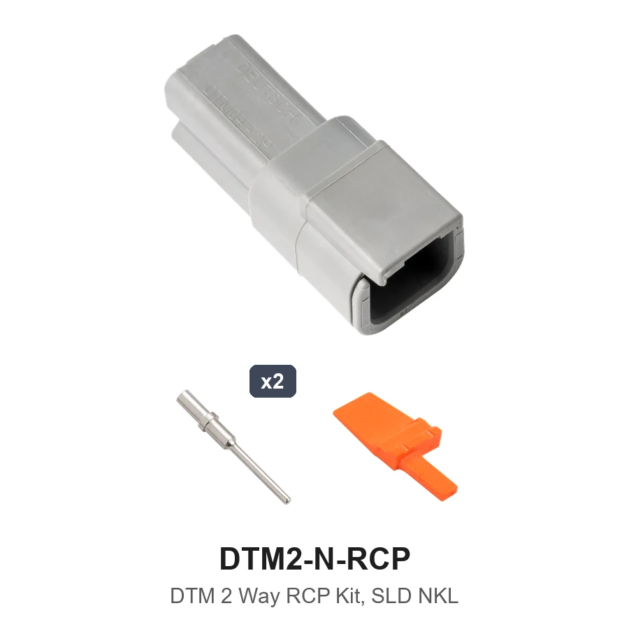 DTM 2 Way Receptacle Kit Nickel Solid - DTM2-N-RCP