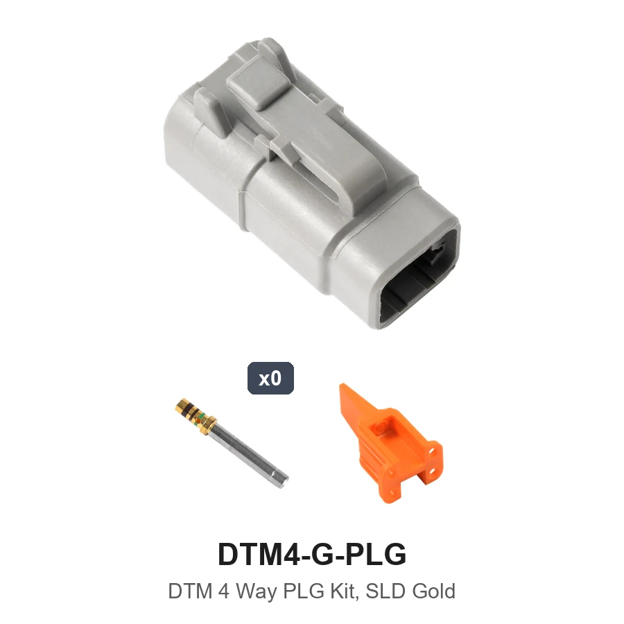 DTM 4 Way Plug Kit Gold Solid - DTM4-G-PLG