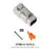 DTM 4 Way Plug Kit Nickel Solid 18-16 - DTM4-N-16-PLG