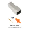 DTM 4 Way Receptacle Kit Gold Solid - DTM4-G-RCP