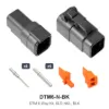 DTM 6 Pin Way Kit Nickel Solid Black - DTM6-N-BK