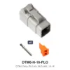 DTM 6 Way Plug Kit Nickel Solid 18-16 - DTM6-N-16-PLG