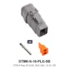 DTM 6 Way Plug Kit Nickel Solid 18-16 SB - DTM6-N-16-PLG-SB