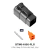 DTM 6 Way Plug Kit Nickel Solid Black - DTM6-N-BK-PLG