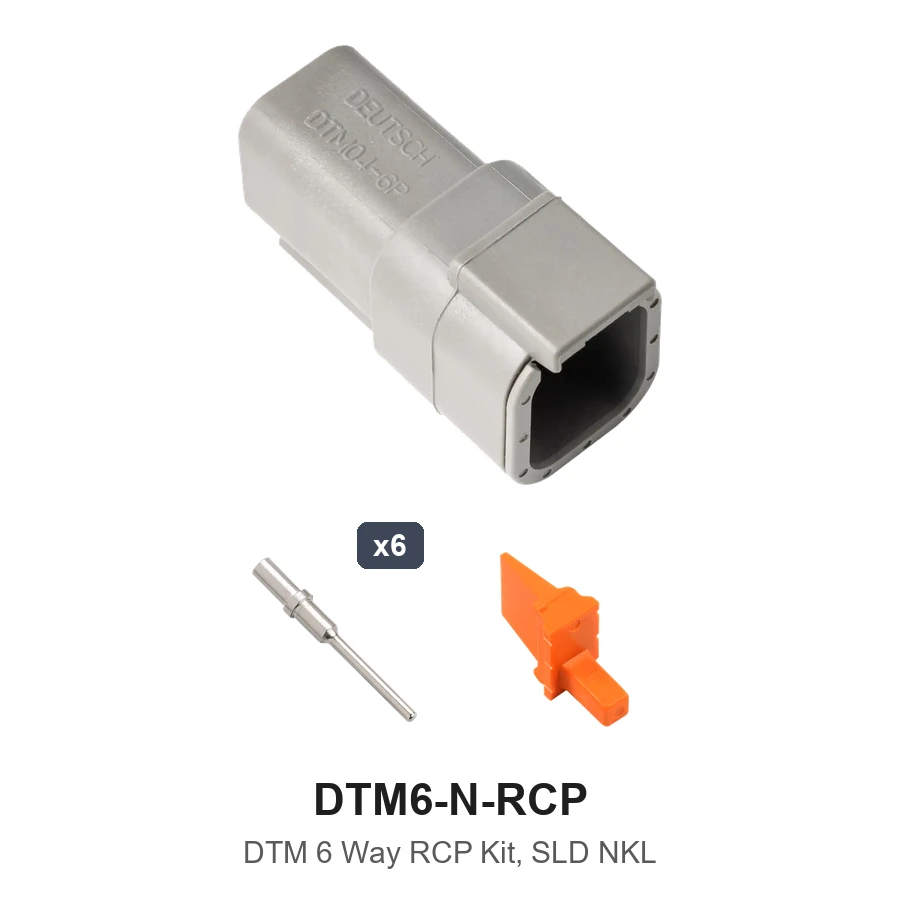 DTM 6 WayReceptacle Kit Nickel Solid - DTM6-N-RCP