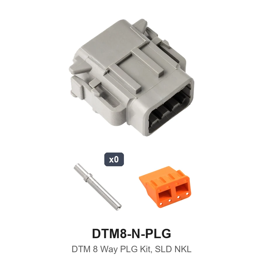 DTM 8 Way Plug Kit Nickel Solid - DTM8-N-PLG
