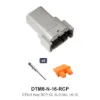 DTM 8 Way Receptacle Kit Nickel Solid 18-16 - DTM8-N-16-RCP