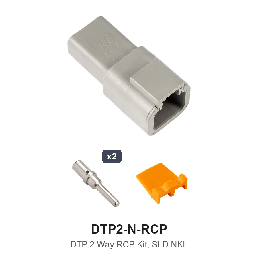 DTP 2 Way Receptacle Kit Nickel Solid - DTP2-N-RCP