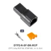DTP 2 Way Receptacle Kit Nickel Stamped Black - DTP2-N-SF-BK-RCP