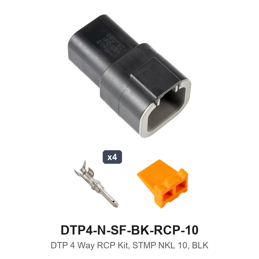 DTP 4 Way Kit Nickel Stamped Black 10 GA - DTP4-N-SF-BK-RCP-10