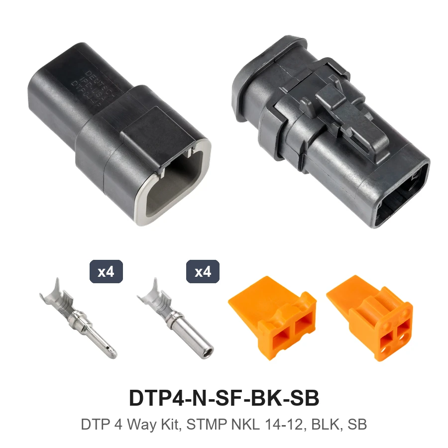 DTP 4 Way Kit, STMP NKL 14-12, BLK, SB - DTP4-N-SF-BK-SB