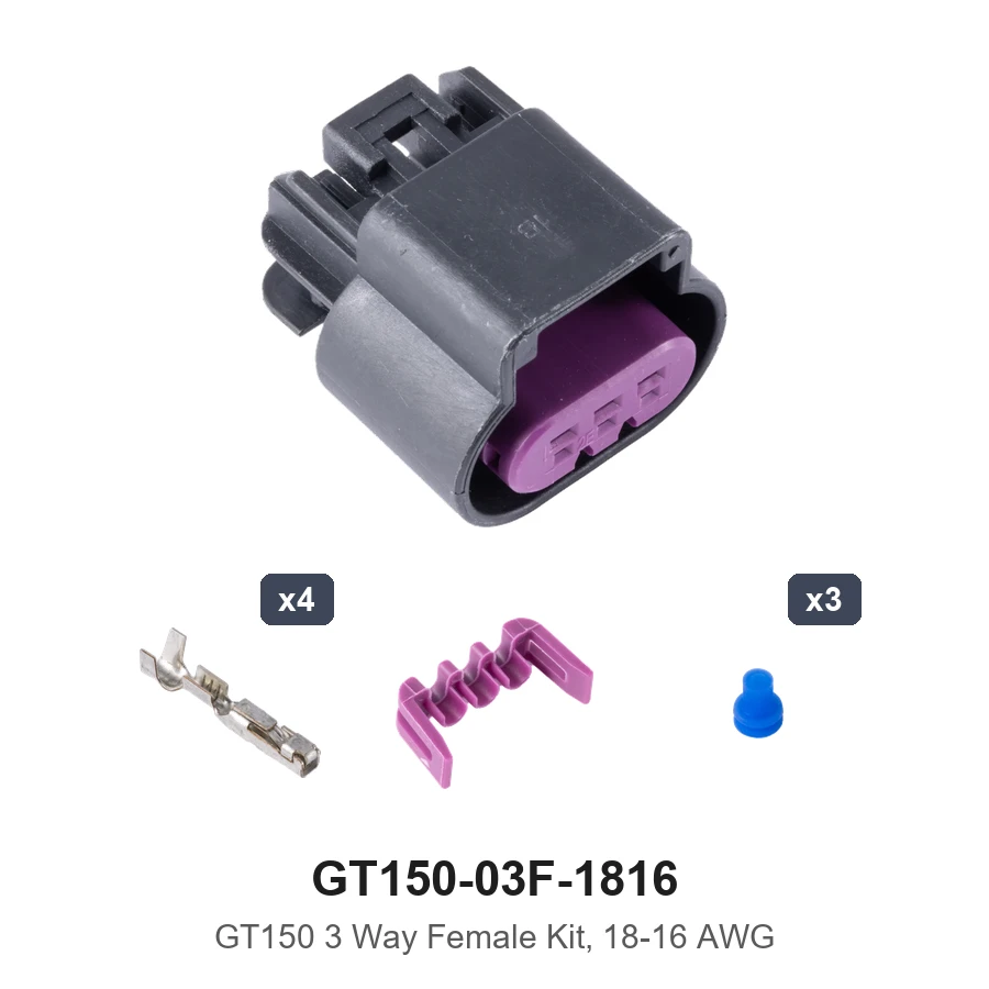 GT150 3 Way Female Kit 18-16AWG - GT150-03F-1816