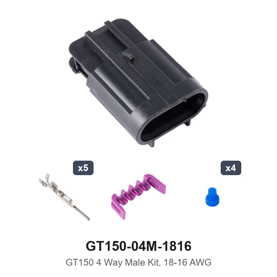 GT150 4 Way Male Kit 18-16AWG - GT150-04M-1816