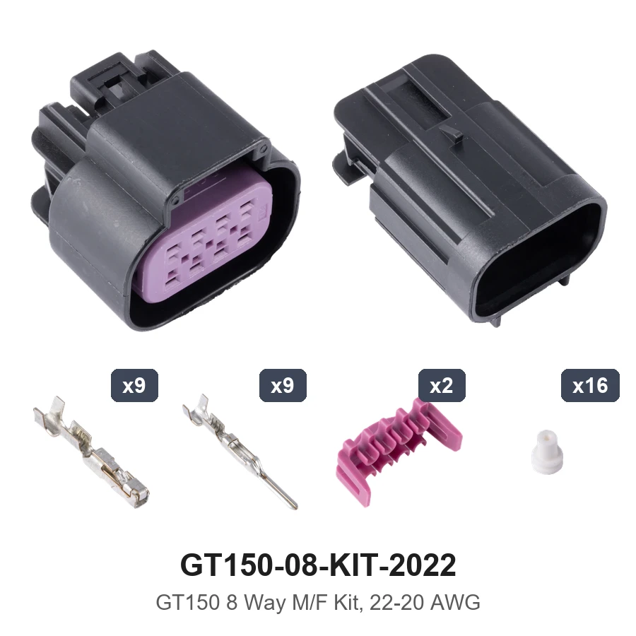 GT150 8 Way M/F Kit 22-20AWG - GT150-08-KIT-2022