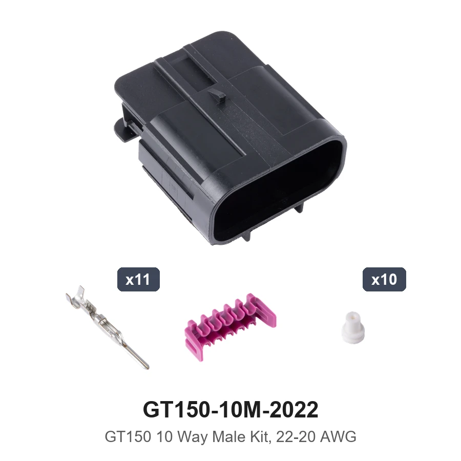 GT150 10 Way Male Kit 22-20AWG - GT150-10M-2022