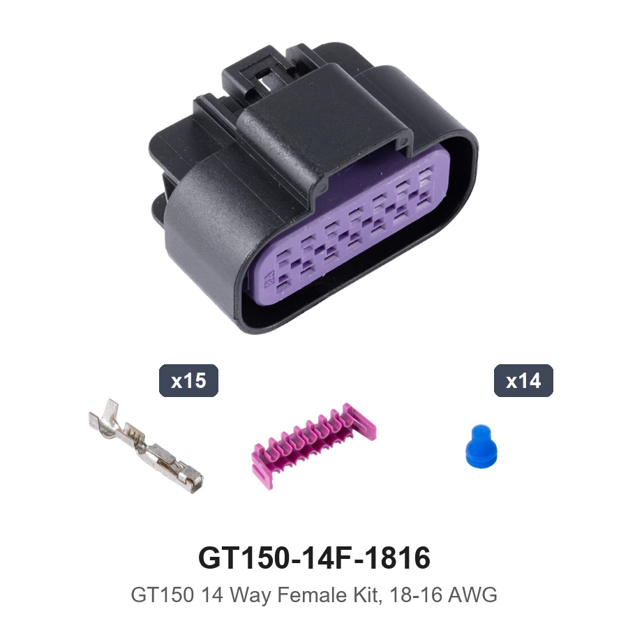 GT150 14 Way Female Kit 18-16AWG - GT150-14F-1816