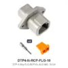 DTP 4 Way Flanged Receptacle Kit Solid Nickle 10 GA - DTP4-N-RCP-FLG-10