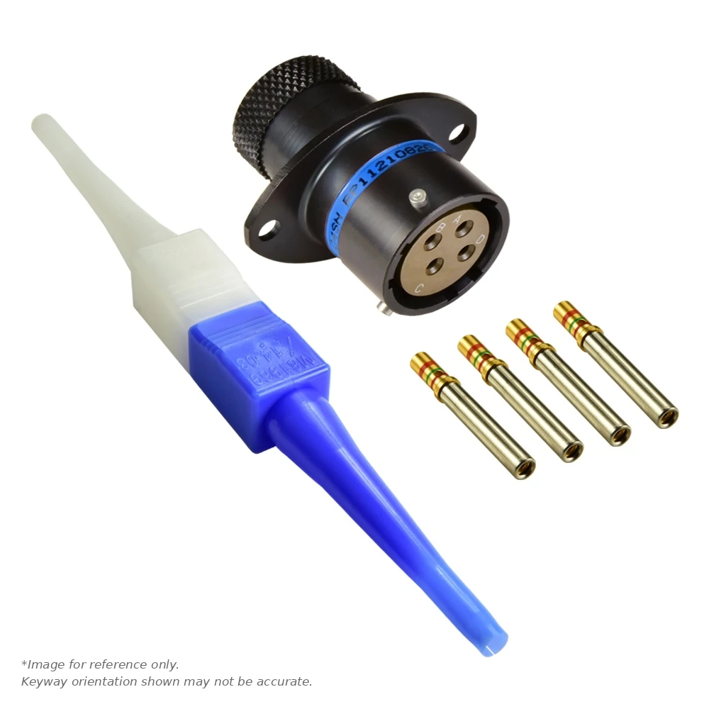 AS,4 WAY,FLG,SKT,B KEY,BLUE - AS012-04SB