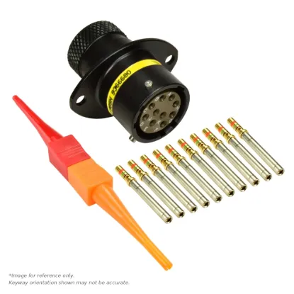 AS,10 WAY,FLG,SKT,A KEY,YELLOW - AS012-98SA