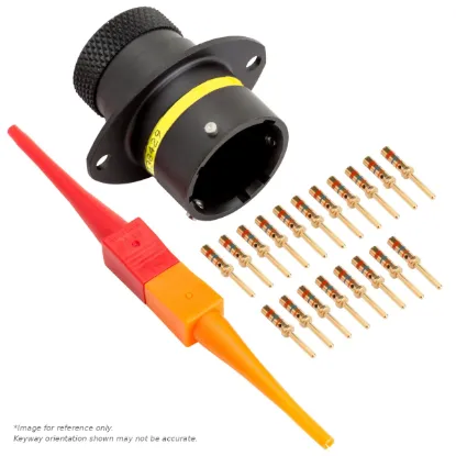 AS,19 WAY,FLG,PIN,A KEY,YELLOW - AS014-19PA