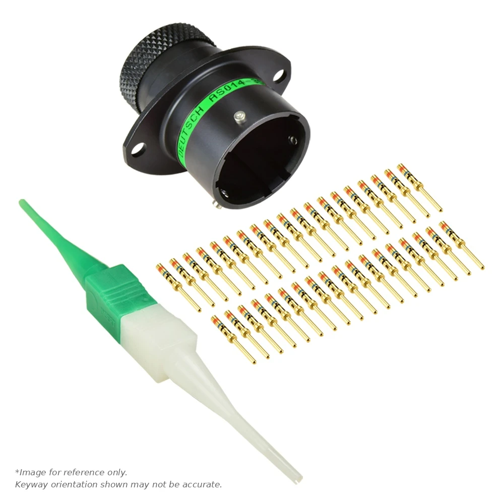 AS,37 WAY,FLG,PIN,D KEY,GREEN - AS014-35PD