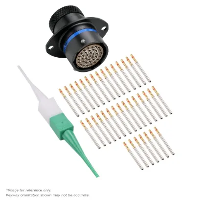 AS,37 WAY,FLG,SKT,B KEY,BLUE - AS014-35SB