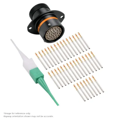 AS,37 WAY,FLG,SKT,C KEY,ORANGE - AS014-35SC
