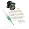 AS,37 WAY,FLG,SKT,D KEY,GREEN - AS014-35SD
