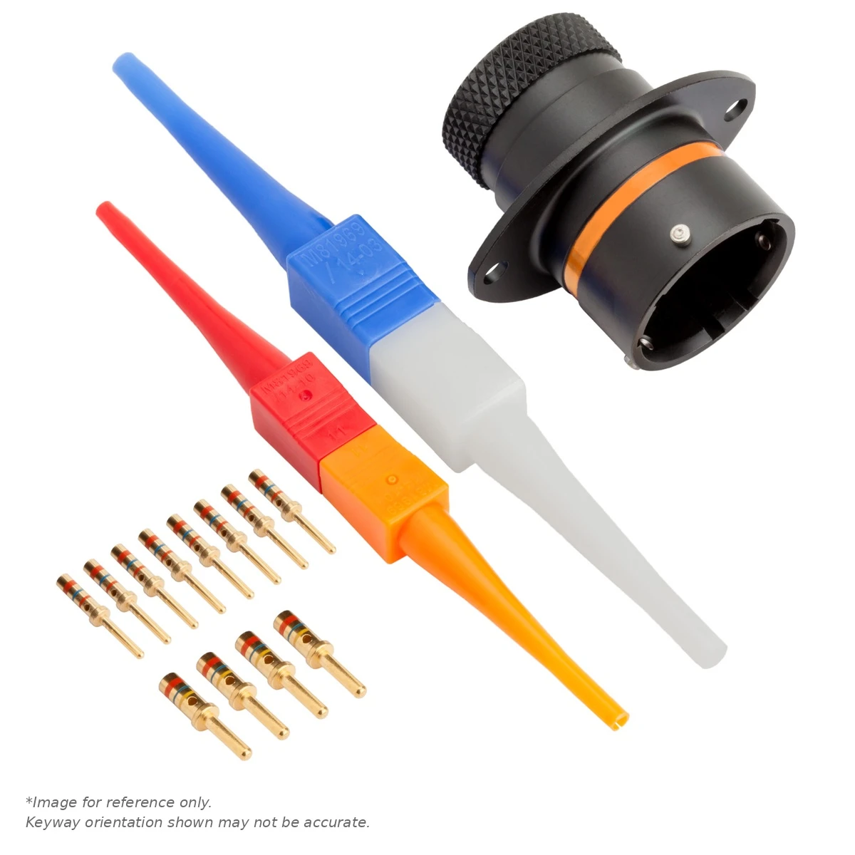 AS,12 WAY,FLG,PIN,C KEY,ORANGE - AS014-97PC