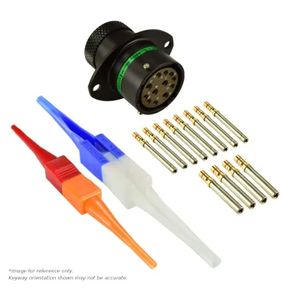 AS,12 WAY,FLG,SKT,D KEY,GREEN - AS014-97SD