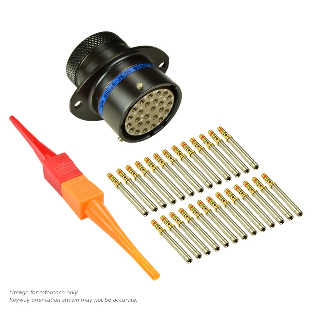 AS,26 WAY,FLG,SKT,B KEY,BLUE - AS016-26SB