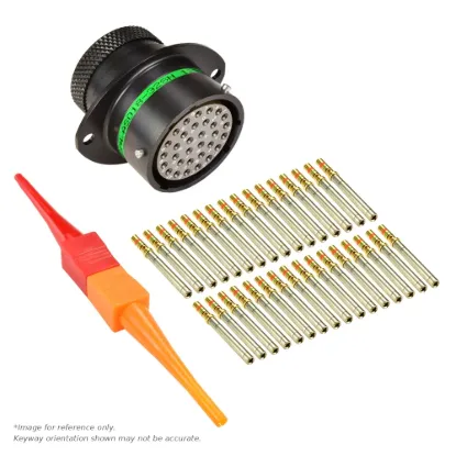 AS,32 WAY,FLG,PIN,D KEY,GREEN - AS018-32PD