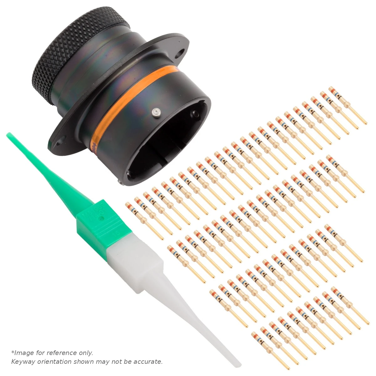 AS,66 WAY,FLG,PIN,C KEY,ORANGE - AS018-35PC