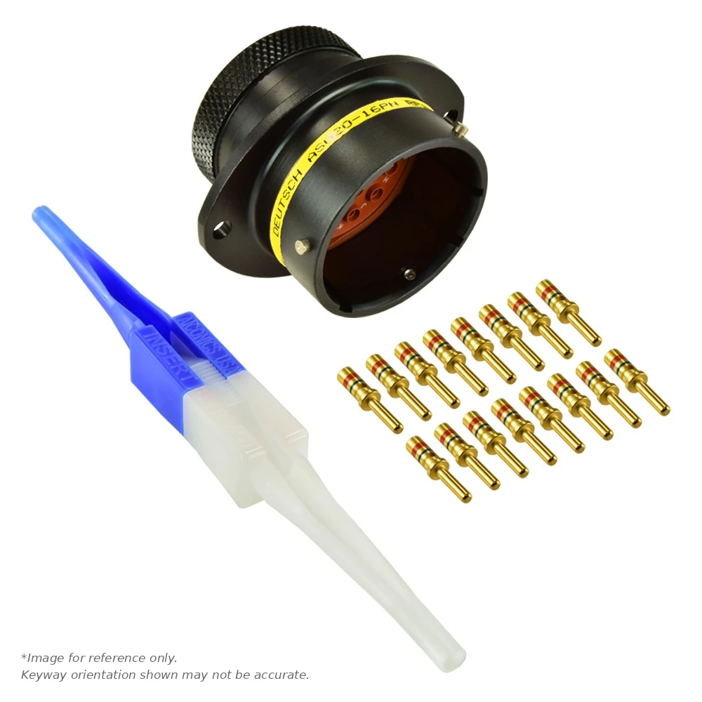 AS,16 WAY,FLG,PIN,A KEY,YELLOW - AS020-16PA