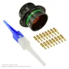 AS,16 WAY,FLG,PIN,D KEY,GREEN - AS020-16PD