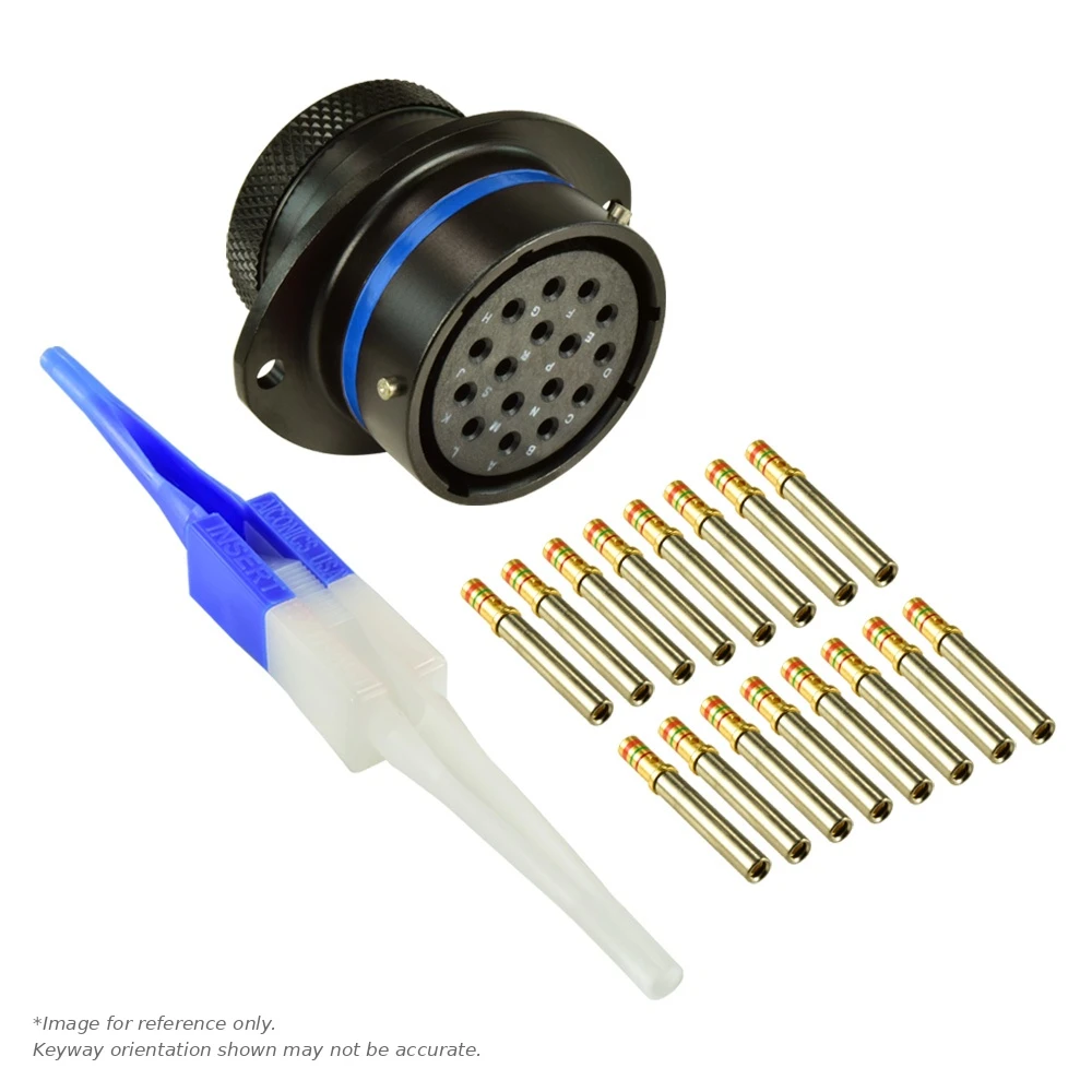 AS,16 WAY,FLG,SKT,B KEY,BLUE - AS020-16SB