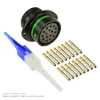 AS,16 WAY,FLG,SKT,D KEY,GREEN - AS020-16SD