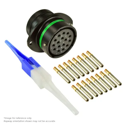 AS,16 WAY,FLG,SKT,D KEY,GREEN - AS020-16SD