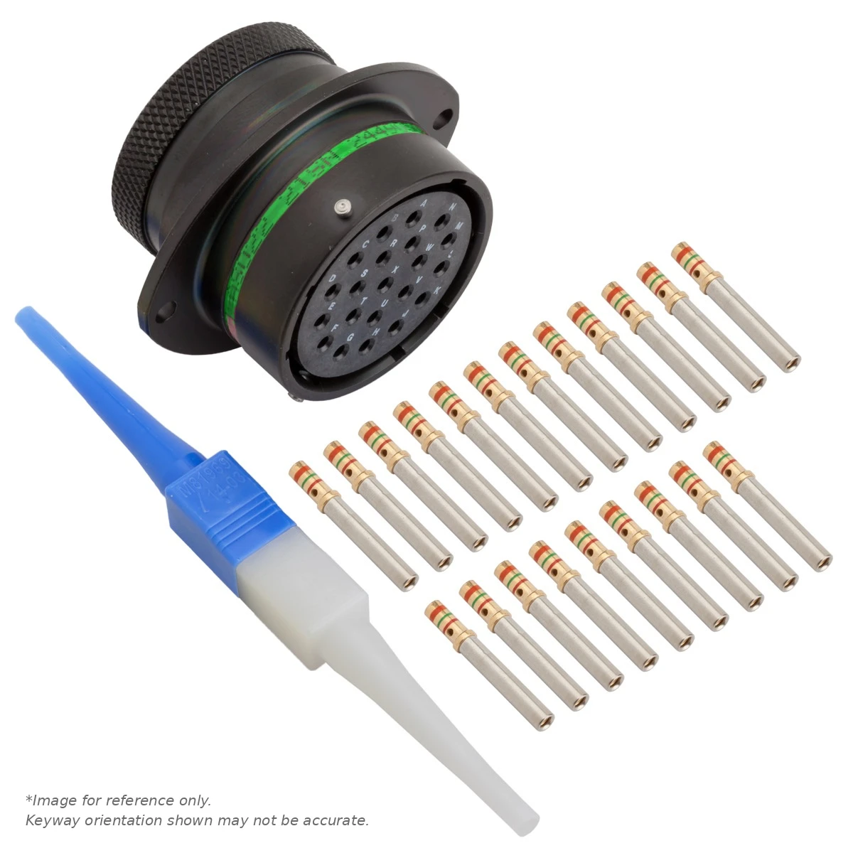 AS,21 WAY,FLG,PIN,D KEY,GREEN - AS022-21PD