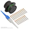 AS,21 WAY,FLG,SKT,D KEY,GREEN - AS022-21SD