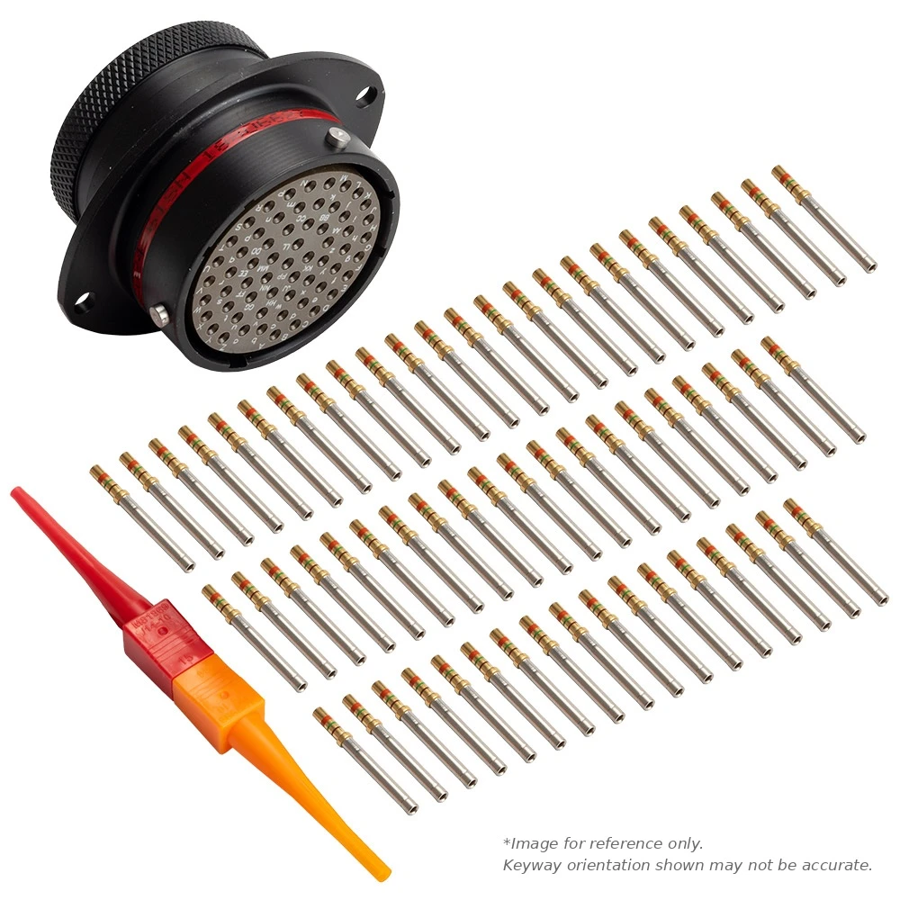 AS,29 WAY,FLG,SKT,N KEY,RED - AS024-29SN
