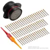 AS,29 WAY,FLG,SKT,N KEY,RED - AS024-29SN