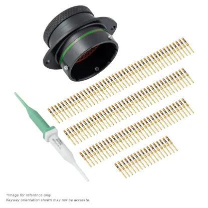 AS,128 WAY,FLG,PIN,D KEY,GREEN - AS024-35PD