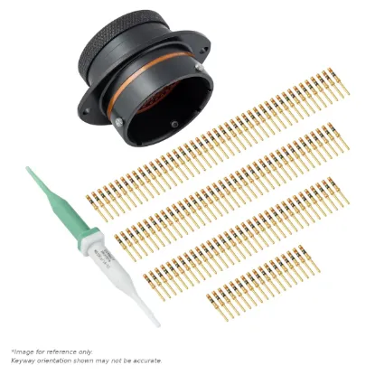 AS,128 WAY,FLG,SKT,C KEY,ORANGE - AS024-35SC