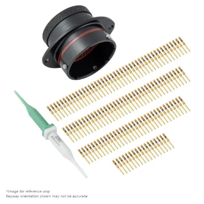 AS,128 WAY,FLG,SKT,N KEY,RED - AS024-35SN