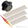AS,61 WAY,FLG,SKT,B KEY,BLUE - AS024-61SB