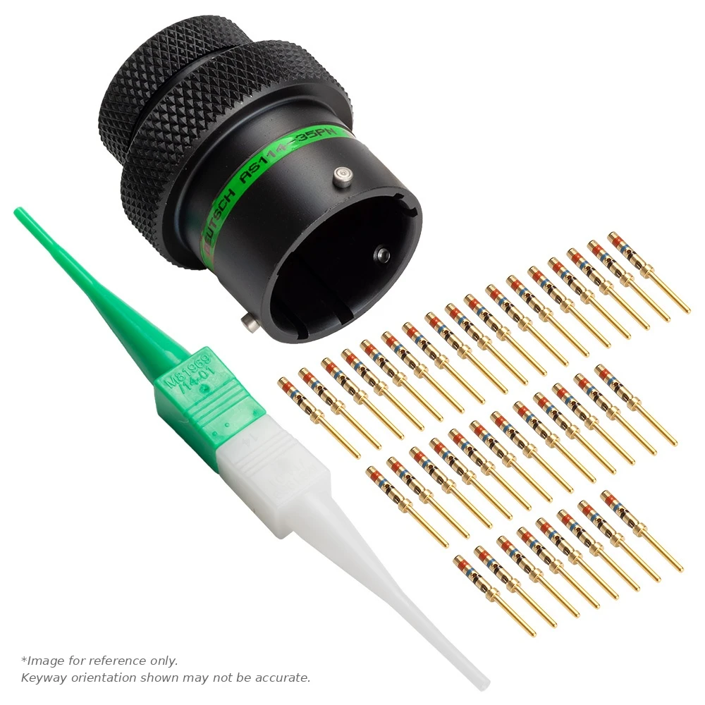 AS,37 WAY,INLINE,PIN,D KEY,GREEN - AS114-35PD